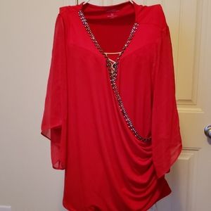 Womens Carmen angel sleeve blouse